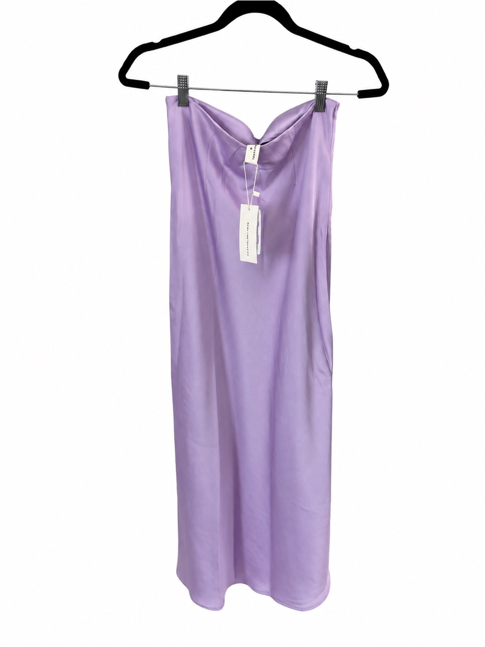 Commense Lavender Satin Maxi Skirt